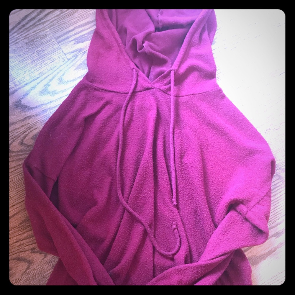 Red Draw String Hoodie
